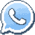 Icono WhatsApp pixel art – Aplicación de mensajería