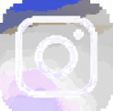 Icono Instagram pixel art – Red social con degradado lila y azul
