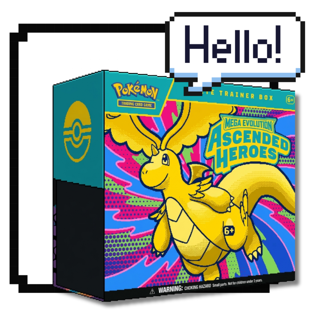 Caja de Entrenador Élite Mega Evolución Ascended Heroes con arte de Dragonite